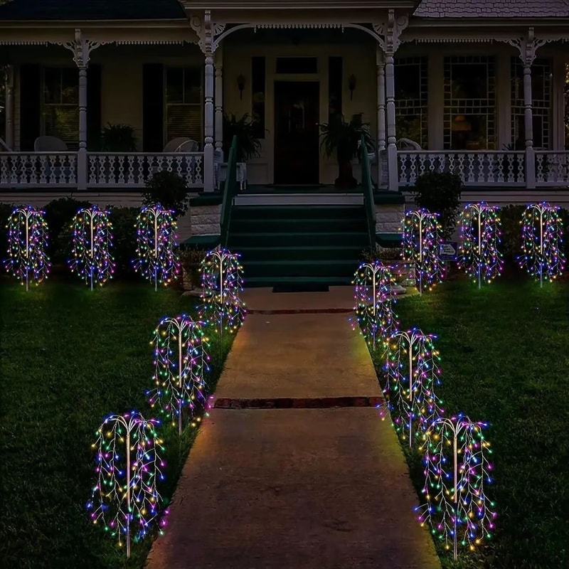 Solar Fireworks LED Garden Lights Waterproof Outdoor Fairy String Decor 5