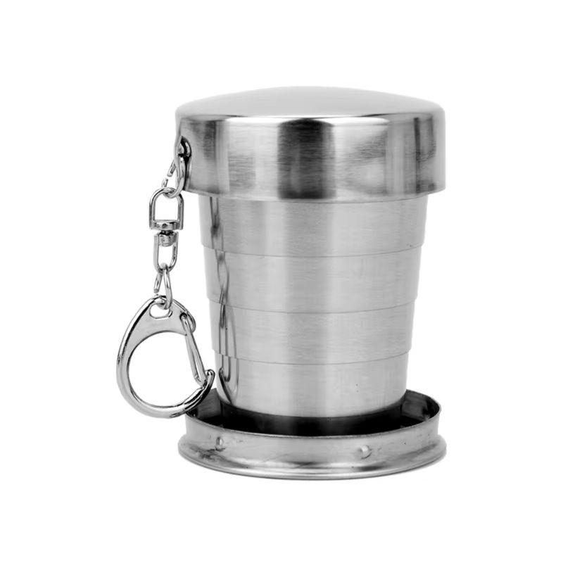 Portable Stainless Steel Folding Cup Telescopic Collapsible Travel Mug 1