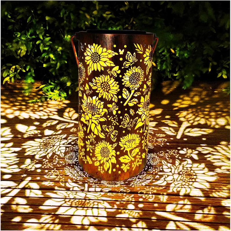 Solar Sunflower Garden Light Waterproof LED Pathway Lawn Decor Lamp 5