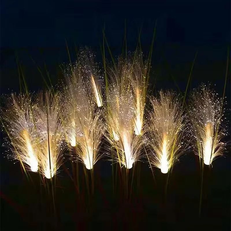 Solar Reed Garden Lights Waterproof LED Outdoor Pathway Lawn Decor 2