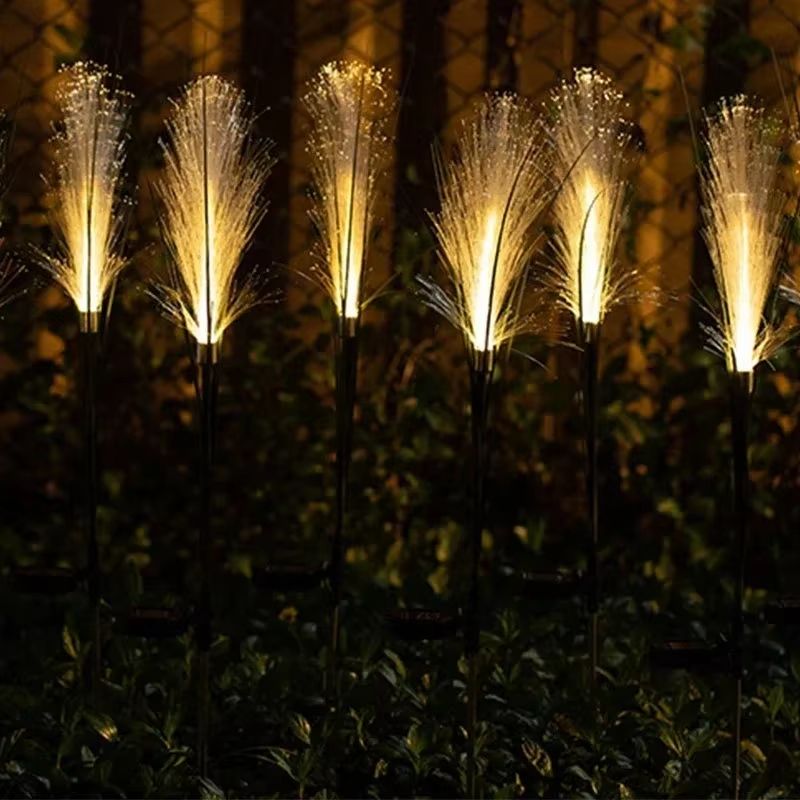 Solar Reed Garden Lights Waterproof LED Outdoor Pathway Lawn Decor 4