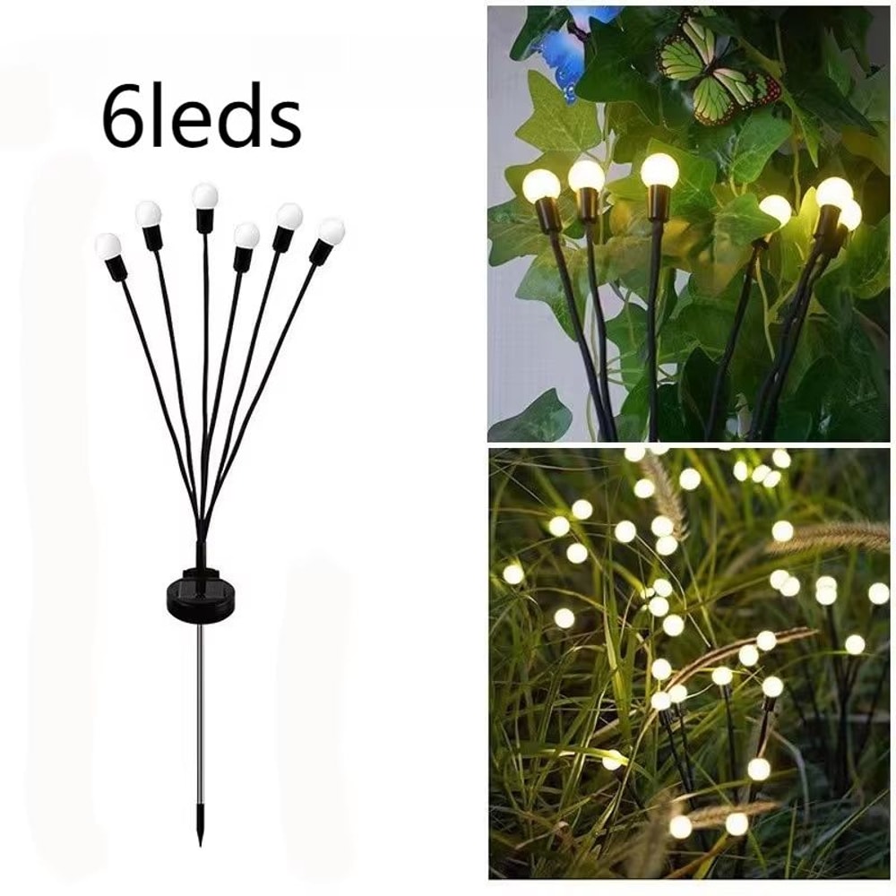 Solar Firefly Garden Lights Swaying Waterproof LED Landscape Decor 5