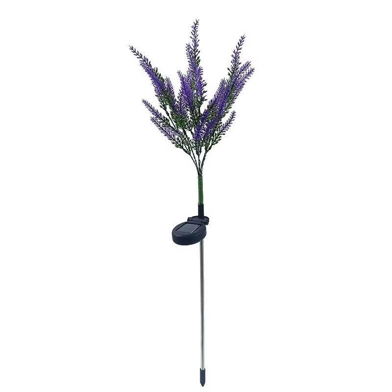 Solar Lavender Flower Garden Lights Waterproof LED Landscape Decor 4