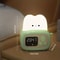 Cute Bread Night Light Alarm Clock USB Dimmable Sleep Companion 3