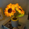 3 Head Sunflower Night Light Rechargeable LED Lamp For Bedroom Decor 0