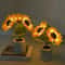 3 Head Sunflower Night Light Rechargeable LED Lamp For Bedroom Decor 5