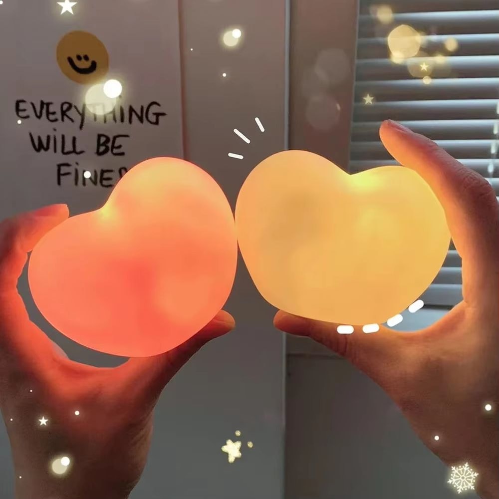 3D Love Heart Night Light Lamp Battery Powered Romantic LED Decor 1