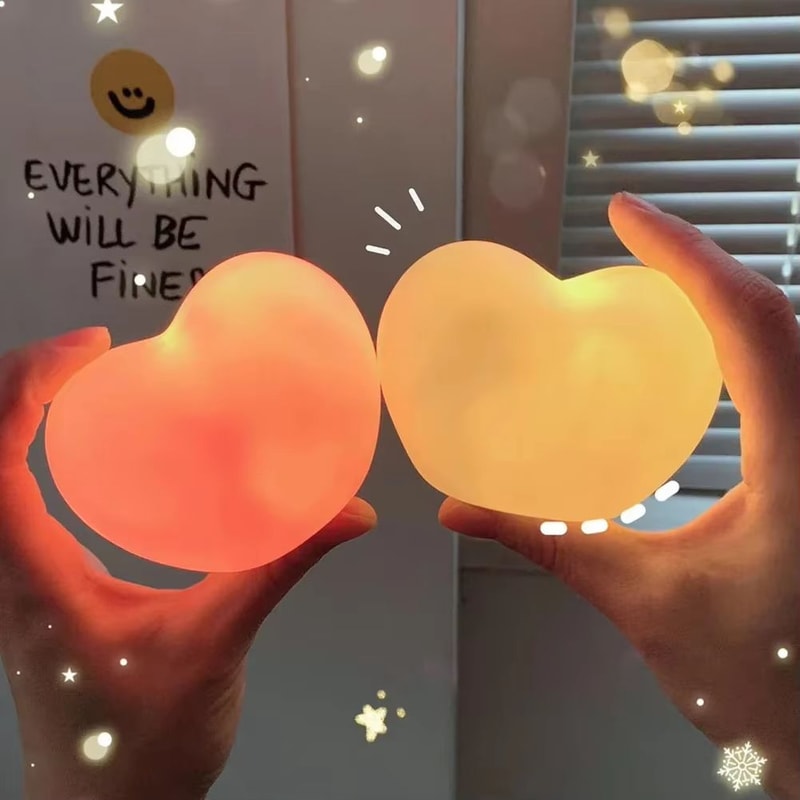 3D Love Heart Night Light Lamp Battery Powered Romantic LED Decor 1