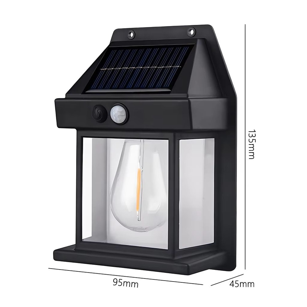 Solar Motion Sensor Wall Lantern Waterproof Outdoor Garden Light 7
