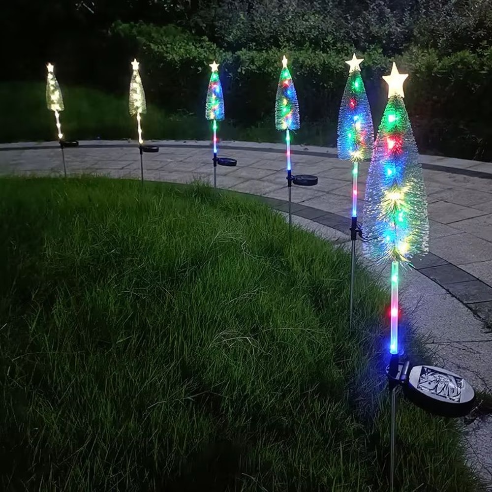 Solar Christmas Tree Garden Lights Waterproof LED Lawn Decor 1