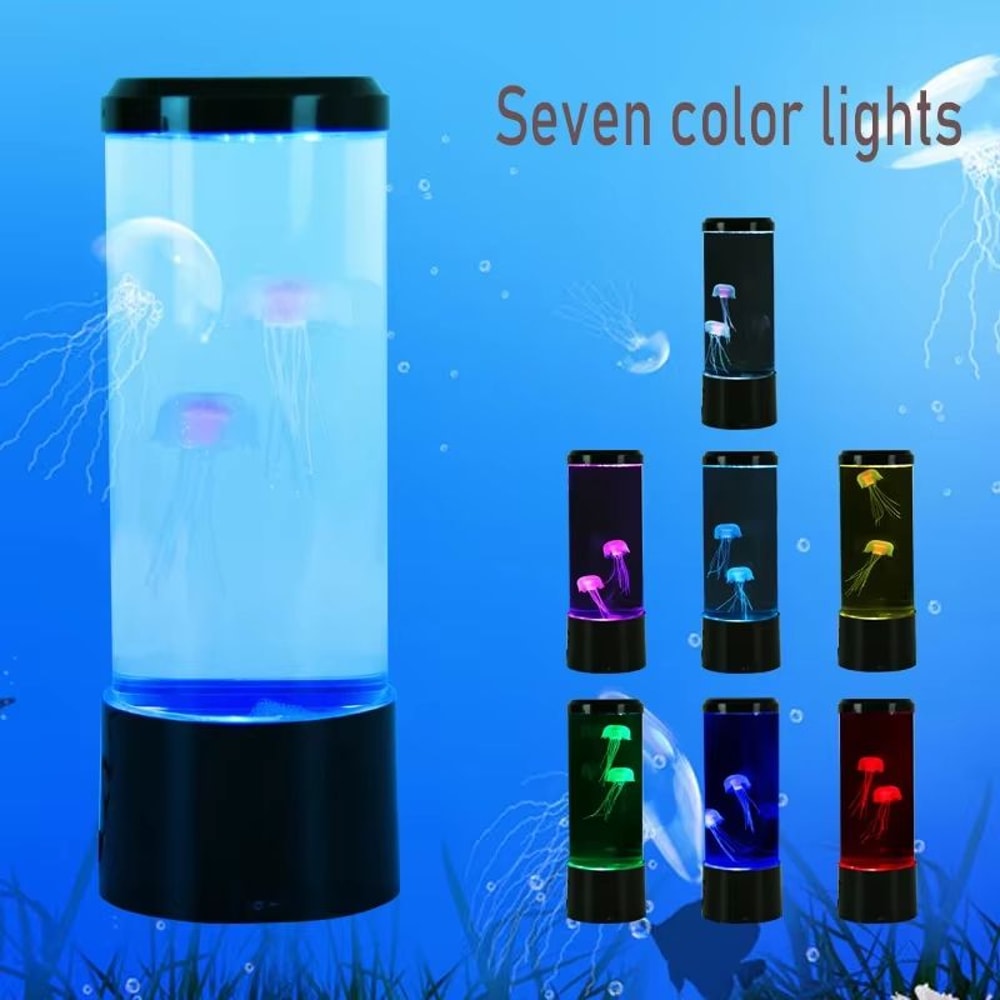 Jellyfish LED Night Light RGB Color Changing Aquarium Lamp With Remote 0
