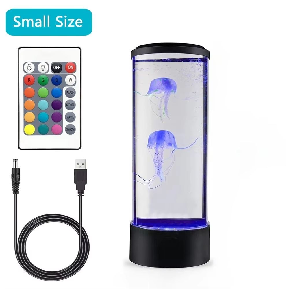 Jellyfish LED Night Light RGB Color Changing Aquarium Lamp With Remote 6