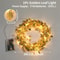 Golden Leaf LED String Lights Battery Operated Decorative Garland 7