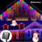 115ft 246ft Solar Icicle Curtain Lights Waterproof LED Outdoor Eaves String Lights 6