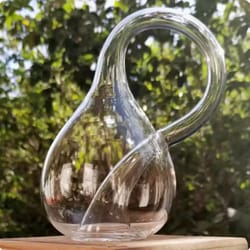 klein bottle glass sculpture unique mathematical art decor