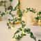 Green Leaf Fairy Light Garland Romantic Vine String Lights Decor 0
