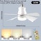 Smart Ceiling Fan Light With Remote Dimmable LED For Bedroom 6