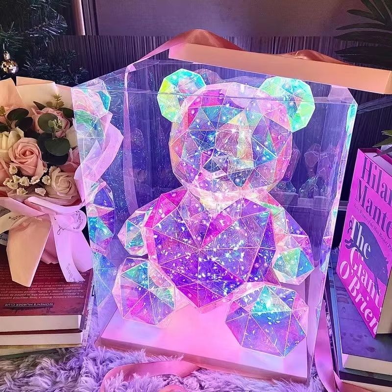 Sparkling Teddy Bear LED Gift Lamp For Bedroom Decor 1