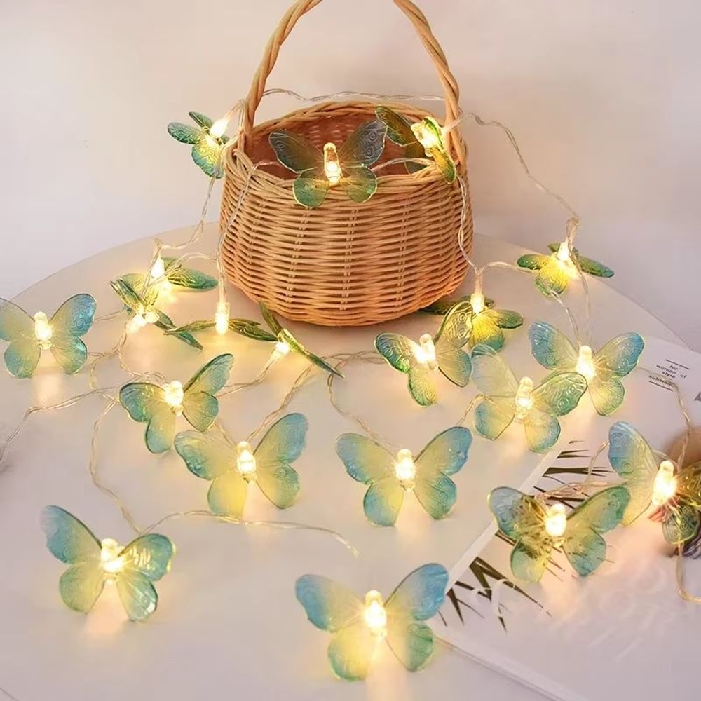 Butterfly Fairy String Lights Battery Operated Room Decor 2