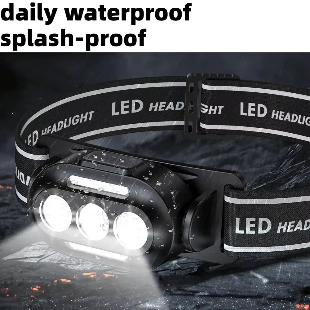 USB Rechargeable LED Headlamp Multi Mode Hands Free Outdoor Light 0