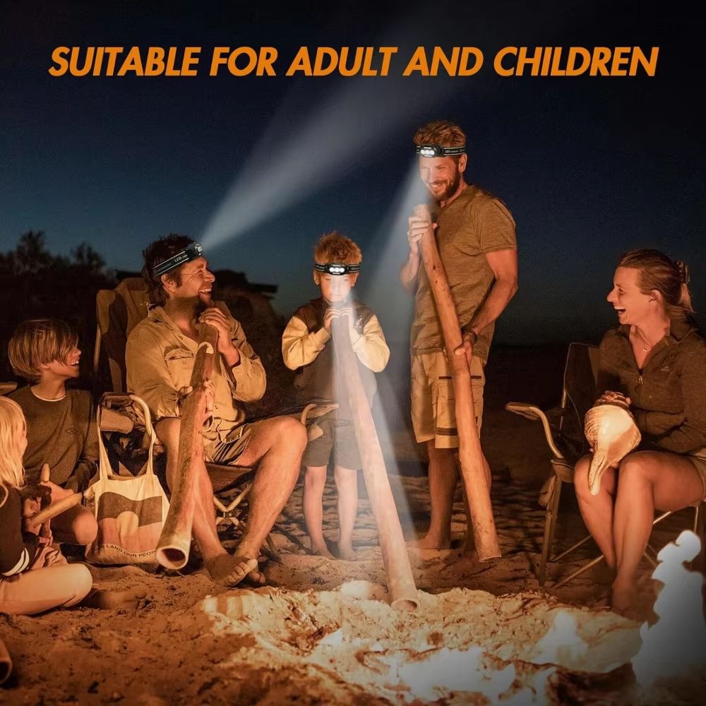 USB Rechargeable LED Headlamp Multi Mode Hands Free Outdoor Light 5