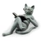 Reading Cat Statue Book Lover Desk And Bookshelf Decor 3