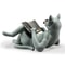 Reading Cat Statue Book Lover Desk And Bookshelf Decor 4