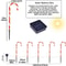 Solar Candy Cane Pathway Lights 5 Piece Waterproof Christmas Garden Stake Set 6