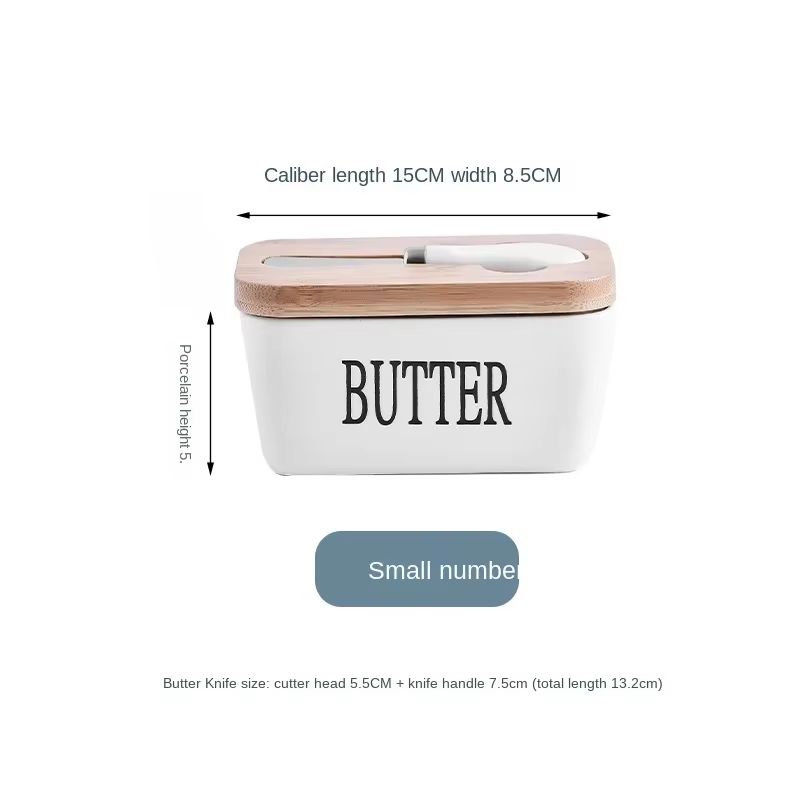 Ceramic Butter Dish With Lid And Knife Sealed Butter Keeper For Countertop 7
