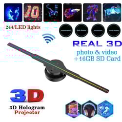 3d hologram fan display 16.54in wifi remote custom logo advertising projector