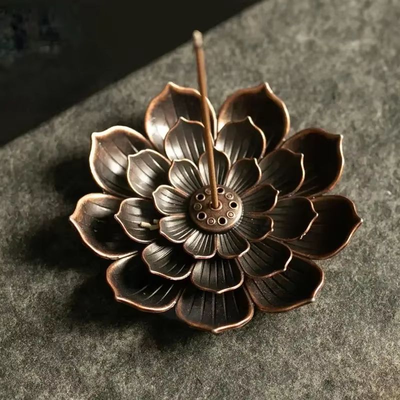 Lotus Alloy Incense Burner Stick And Coil Holder For Home Meditation Decor 4