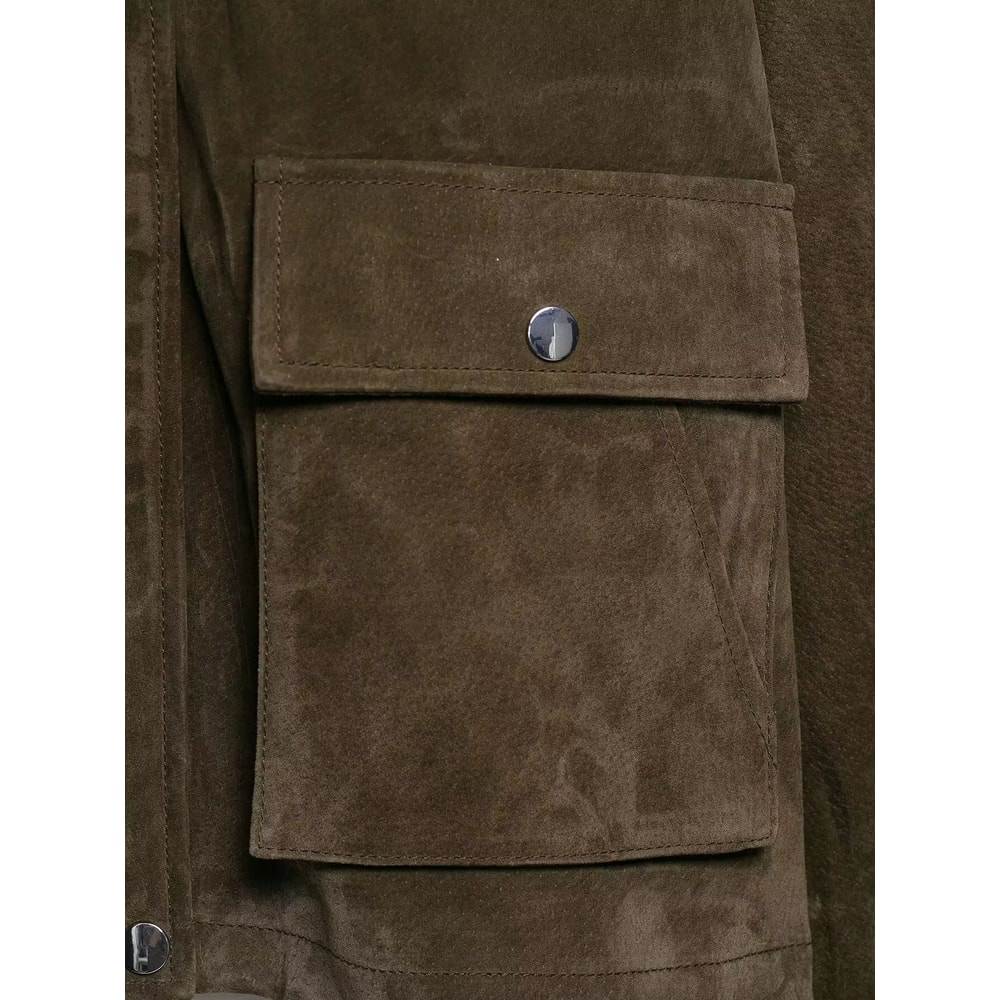 Womens Genuine Leather Pilot Jacket Vintage European Style Autumn Coat 3