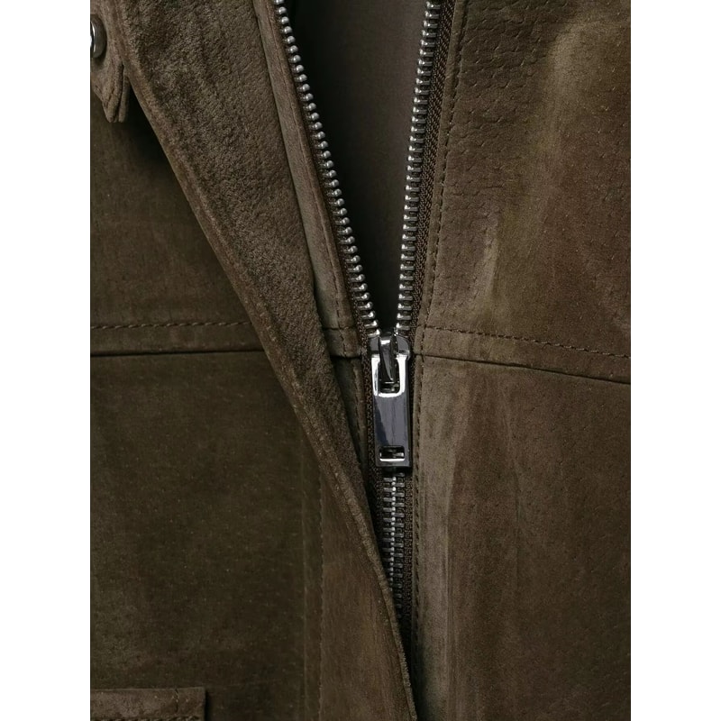 Womens Genuine Leather Pilot Jacket Vintage European Style Autumn Coat 4