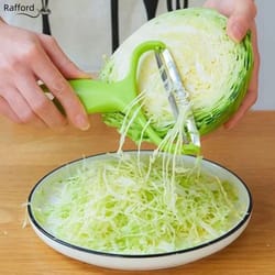 wide mouth stainless steel vegetable peeler and cabbage slicer for fast kitchen prep