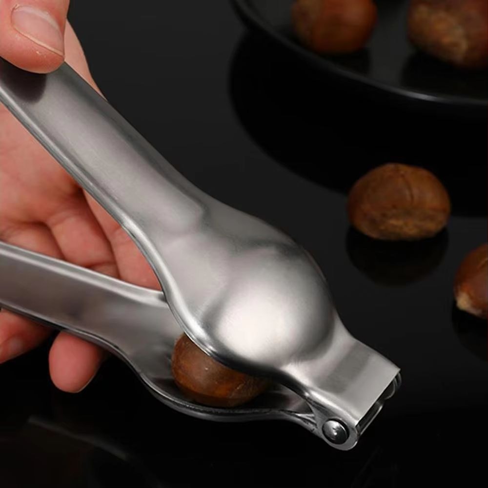 2in1 Stainless Steel Chestnut Opener And Nut Cracker Tool For Easy Shelling 2