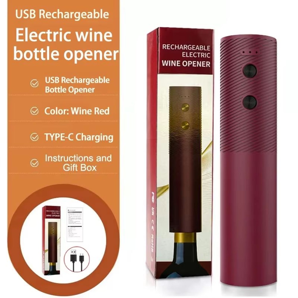 Rechargeable Electric Wine Bottle Opener With OneTouch Automatic Corkscrew 7