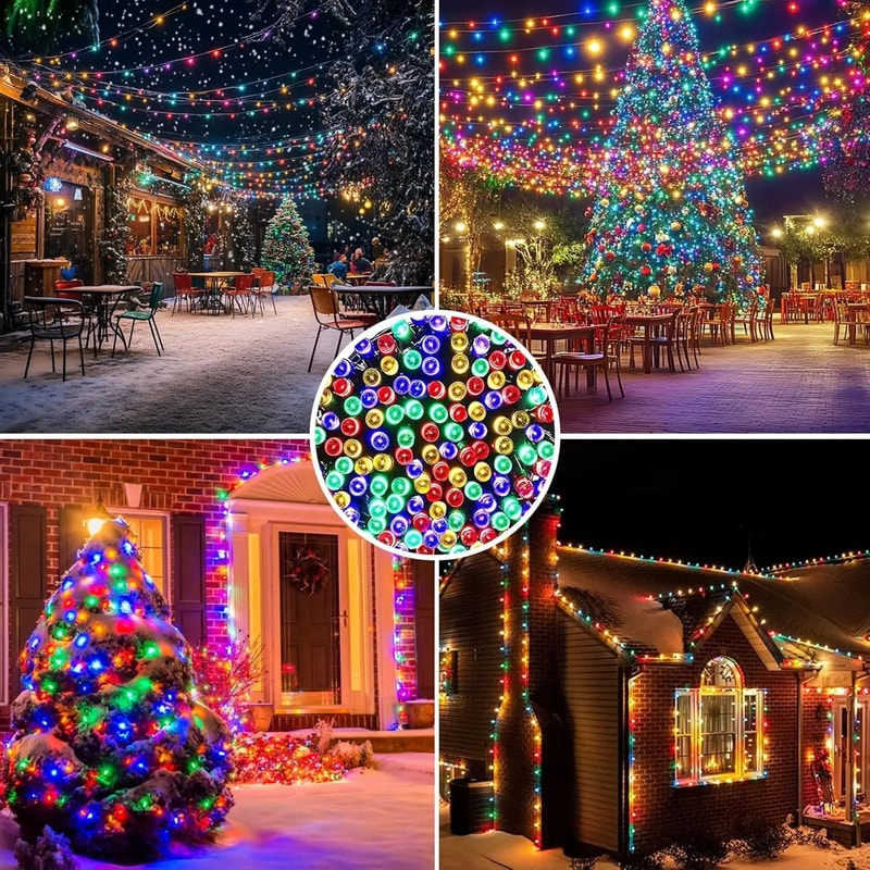 Solar Powered Waterproof LED String Lights For Outdoor Christmas Party And Garden Decor 3