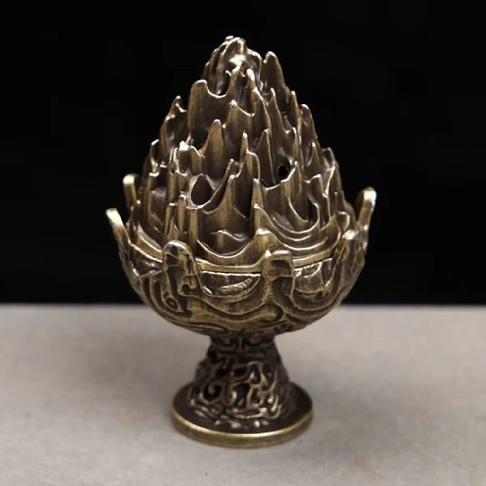 Boshan Mountain Incense Burner Mini Tabletop Zen Decor Portable Aromatherapy Holder 6