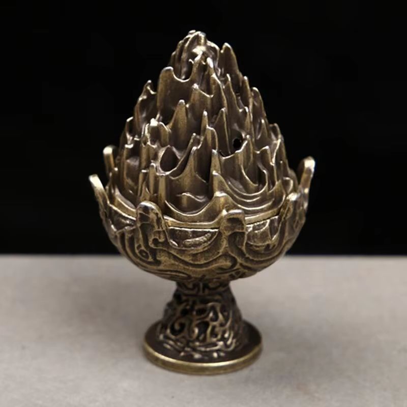 Boshan Mountain Incense Burner Mini Tabletop Zen Decor Portable Aromatherapy Holder 6