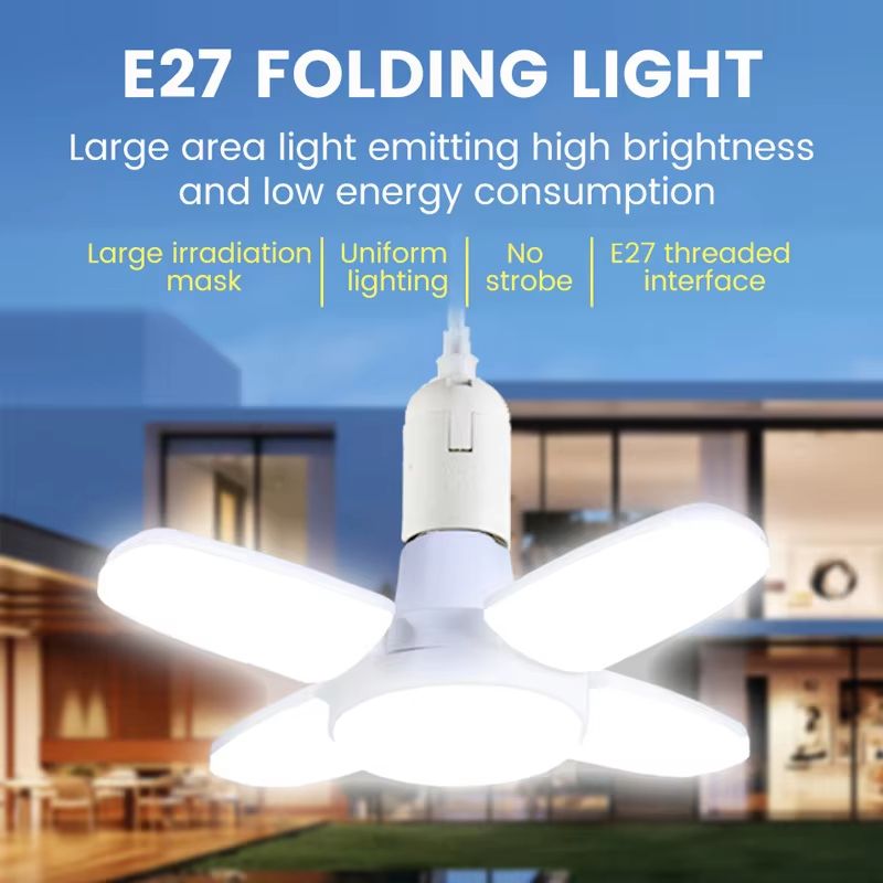 Four Leaf Folding LED Garage Ceiling Light Bulb 1