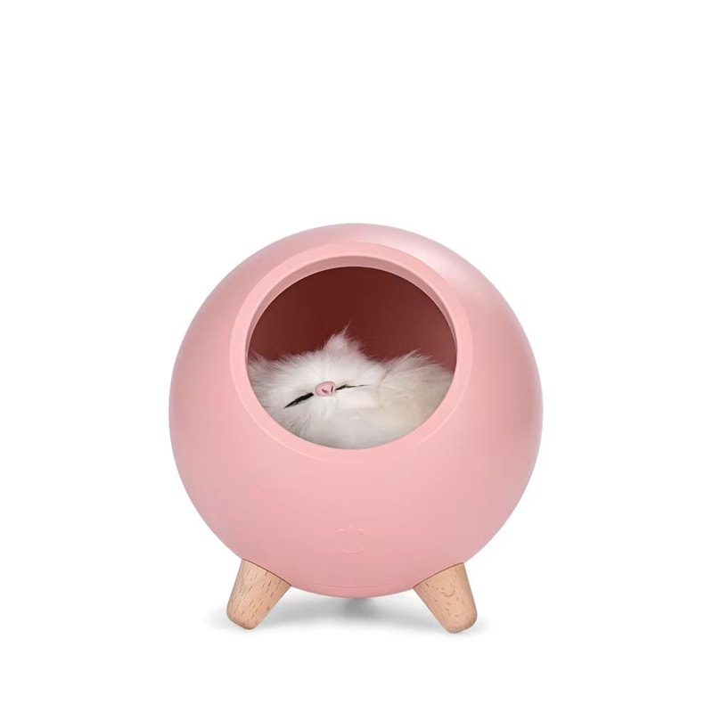 Cute Kitten Nest Touch Sensor Rechargeable Cat Night Light 6