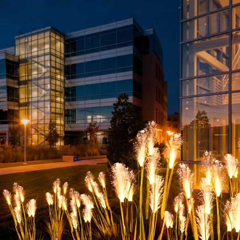 Solar Reed Garden Light Waterproof Outdoor Pathway Decor 1