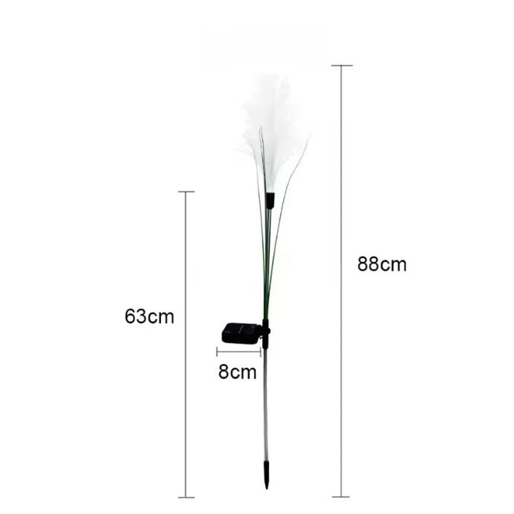 Solar Reed Garden Light Waterproof Outdoor Pathway Decor 5