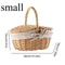 Handwoven Wicker Picnic Basket With Lid Portable Outdoor Storage Hamper 5