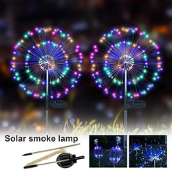 solar fireworks garden lights 60 led waterproof outdoor patio decor