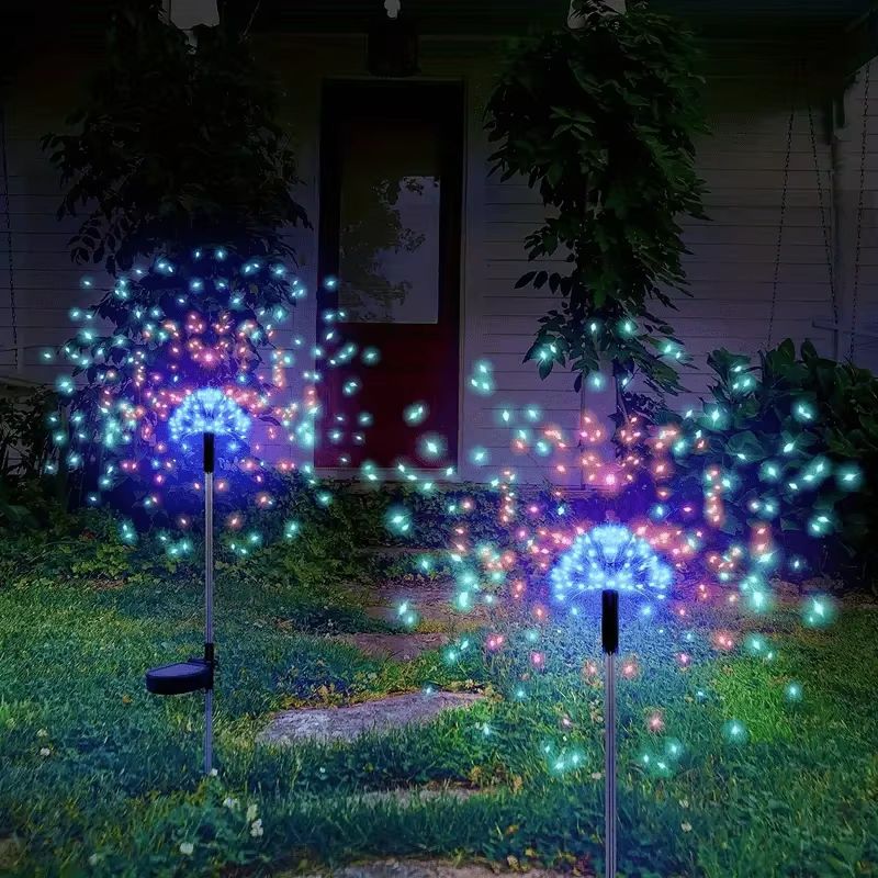 Solar Fireworks Garden Lights 60 LED Waterproof Outdoor Patio Decor 5