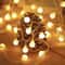 Battery Powered White Ball String Lights 15m 10 LED Fairy Garland 0