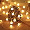 Battery Powered White Ball String Lights 15m 10 LED Fairy Garland 0