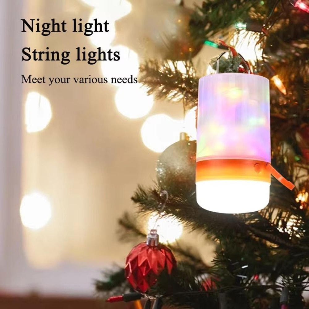 3in1 Rechargeable Camping String Lights Power Bank Tape Measure Lantern 4