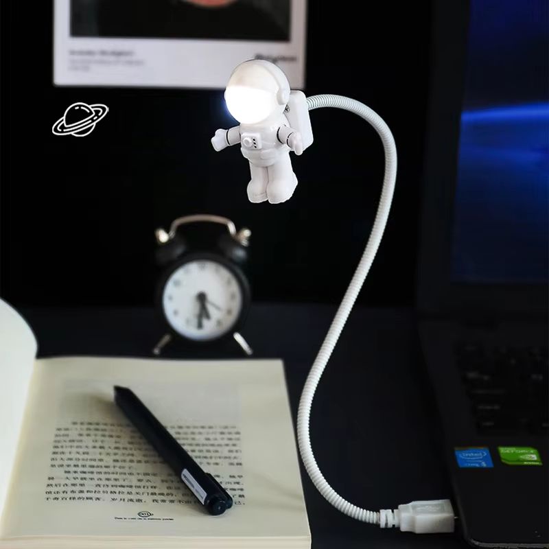 USB Astronaut LED Desk Lamp Flexible Portable Reading Light 3